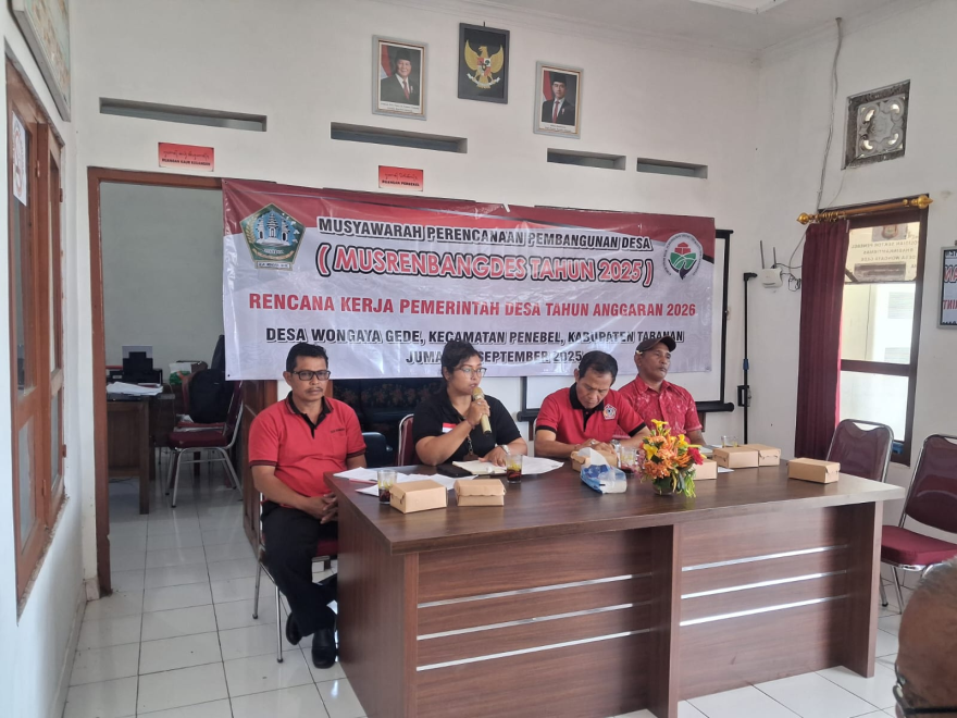 JUMAT, 26 SEPTEMBER 2025 ACARA MUSRENBANGDES (RENCANA KERJA PEMERINTAH DESA TAHUN ANGGARAN 2026)